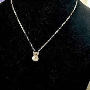 Swarovski solitaire bow necklace new
